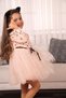 Baby Girl Child Princess Fluffy Tutu Dress Polka Dot Long Sleeve Flexible Lycra Salmon - 4