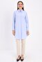 Blue Basic Hidden Placket Shirt Tunic - 2