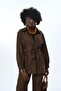 Women's Double Pocket Silvery Belted Shirt - 2