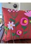 Punch Panch Cushion Cover Floral Branch Pattern Handmade Brick Color 43X43 cm Handmade - 3