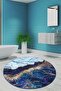 Ocean Djt Diameter 100 cm Bathroom Rug, Door Mat