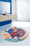 Ethnic Diameter 140 cm Bathroom Rug, Doormat