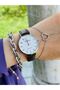 Sporty Vintage Leather Strap Wristwatch