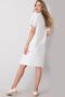 Balance Cats White Short Sleeve Above Knee Mid Length Combed Cotton Dress - 3