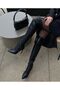 Mi Luz black knee-high stretch heeled boots - 4