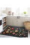 Paris Collection Multicolored Flowers and Leaves Detailed Modern Decorative Carpet Paris23 - 3