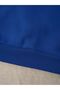 Unisex Women'S/Men's Printed Saks Blue Crew Neck Cotton Oversize Sweatshirt - 4