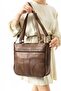 Genuine Leather Luxury Large Size Women's Hand and Shoulder Bag |   A Quality Genuine Leather Tan Bag - 2