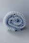 Knitted Pattern Baby Pique Organic Cotton Baby Blanket Soft Blue 100x120 Cm - 4