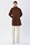 Brown Belted Turtleneck Tunic