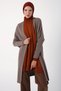 Mink Open Front T-sleeve Knitted Cardigan