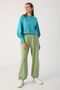 Light Green Elasticated Drawstring Sweatpants - 2