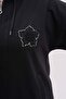 Large Size Hooded and Stone Detailed Black Hijab Tracksuit Set - 7