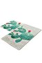 Green Djt Set of 2 Bathroom Rug Washable, Non-Slip Base - 2