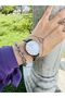 Sporty Vintage Leather Strap Wristwatch - 4