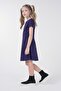 Metering Printed Short Sleeve Girl's Dress - 4
