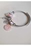 Pink Seashell Cross Bracelet Silver - 6
