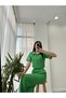 Replenishment Linen Shirt Jacket Trousers Women's Set Green - 2