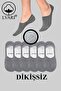 6UnisexCotton Seamless Gray Ballerina Socks
