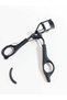 Black Professional Eyelash Curling Scissors - with Spare Sponge, Easy Grip and Comfortable - 2