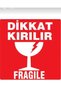 Caution Fragile Label 10x10 cm 1 Roll 250 pieces - 3