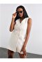 Women's Pearl Buttoned Double Breasted Tweed Jacket Dress - 2