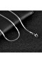 Stainless Steel Italian Scrunch Thin Chain Unisex Necklace Silver 2 Mm 60 Cm - 2