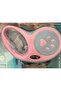 5 Mt Pink Pet Pattern Luxury Walking Leash - Automatic Retractable - 2