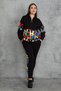 Hooded Zipper and Print Detailed Eyelet Sweatshirt Trousers Set 26a19562 - 7