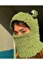 Cute Frog Puffy Beanie, Face Mask, Design, Handmade, Balaclavaa