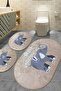 Beige 3-Piece Lepanti Bathroom Rug Djtbanyo