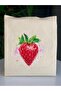 Raw Cloth Shoulder Bag - Strawberry Printed - 2