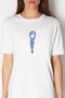 Knitted Hair White Short Sleeve Above Knee Mid Length Combed Cotton Dress - 2