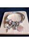 Pink Seashell Cross Bracelet Silver - 7