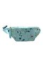 Baby Blue Flower Pattern Waist Bag/Waterproof Fabric/unisex/large Inner Volume - 4