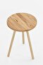 Round Side Table Wooden Leg Single Nesting Table - 4