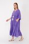 Women's Crispy Floral Pattern Loose Fit Mother Authentic Purple Dress