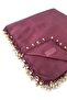 وشاح مطرز يدوياً مزين باللؤلؤ، مقاس 100×100 سم - 2