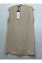 Beige Crepe Women's Sleeveless Underwear 10223 - 2