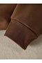 Brown Oversize Cotton Sweatshirt - Unisex, Crew Neck, Digital Athlete Mouse Printed - 6