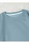 Women's Baby Blue Cat Printed Cotton Crew Neck Sweatshirt - 3