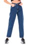 Dark Blue Lycra Mom Jean Trousers (Color Does Not Fade) - 4