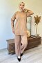 Biscuit Women's Knitwear Tunic and Trousers Set - Hijab Design
