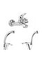 Venice Series Bathroom Sink and Sink Faucet Set Chrome Color Faucet Set