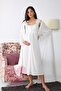Maternity Maternity 2502 Ecru Maternity Night Set with Long Dressing Gowns