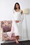 Maternity Maternity 2502 Ecru Maternity Night Set with Long Dressing Gowns - 3