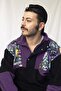 Women Men Purple Black Half Zipper Fleece - 3