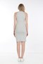 Women's Gray Half Fisherman Sleeveless Dress - 6