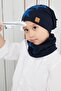 Black Blue Fanatic Beret Neck Collar Set Soft Double Layer Sports 100% Natural Cotton Combed Cotton - 3