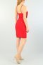 Red Flexible Fabric Cross Strap Low-cut Mini Evening Dress Mini Graduation Dress 619 - 4